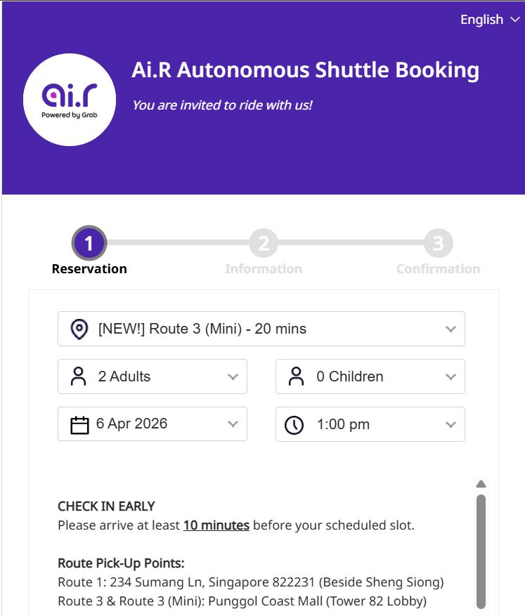 Self-driving Shuttles Punggol - Ai.R Autonomous Shuttle Booking (2)