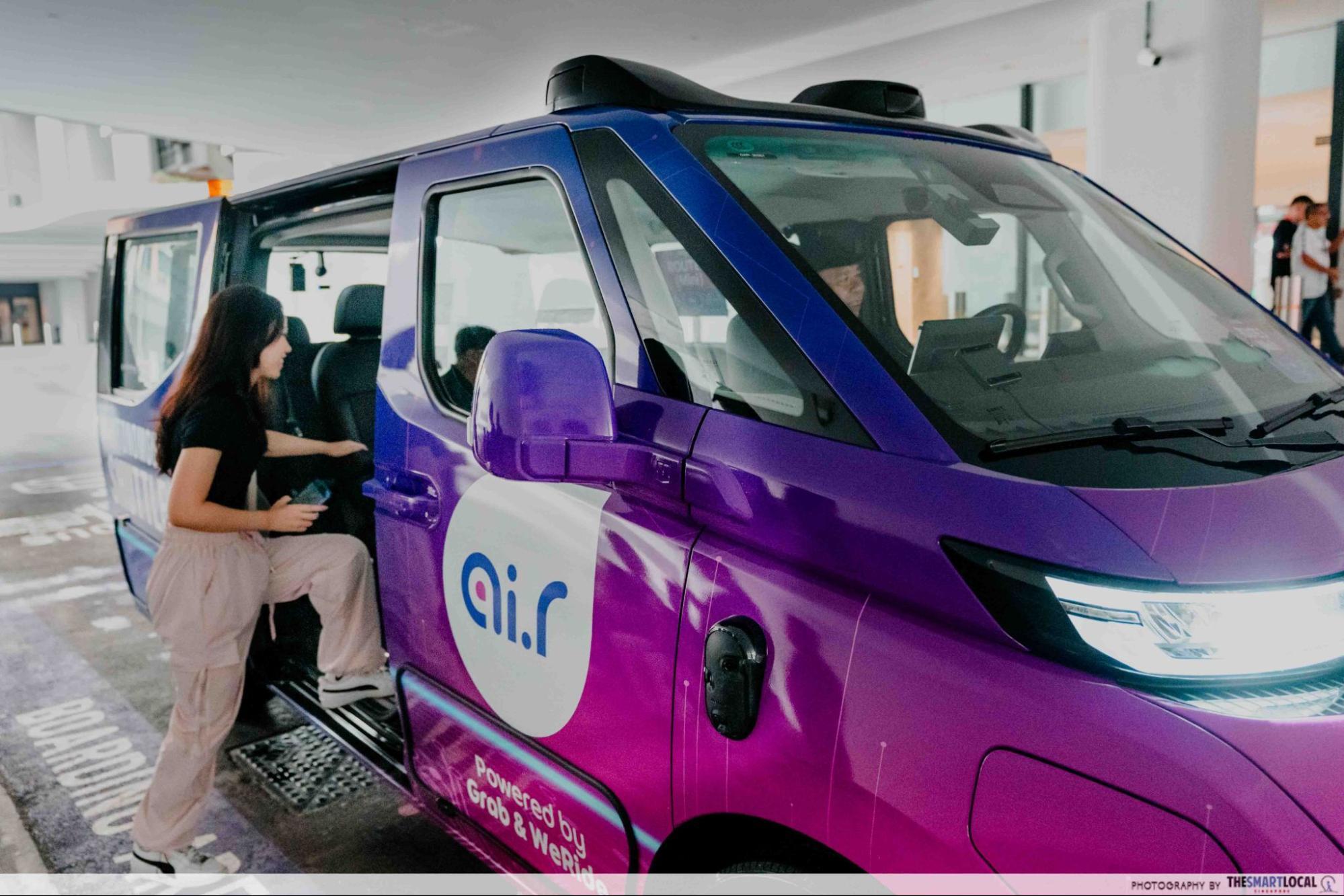 Self-driving Shuttles Punggol - Boarding the WeRide GXR