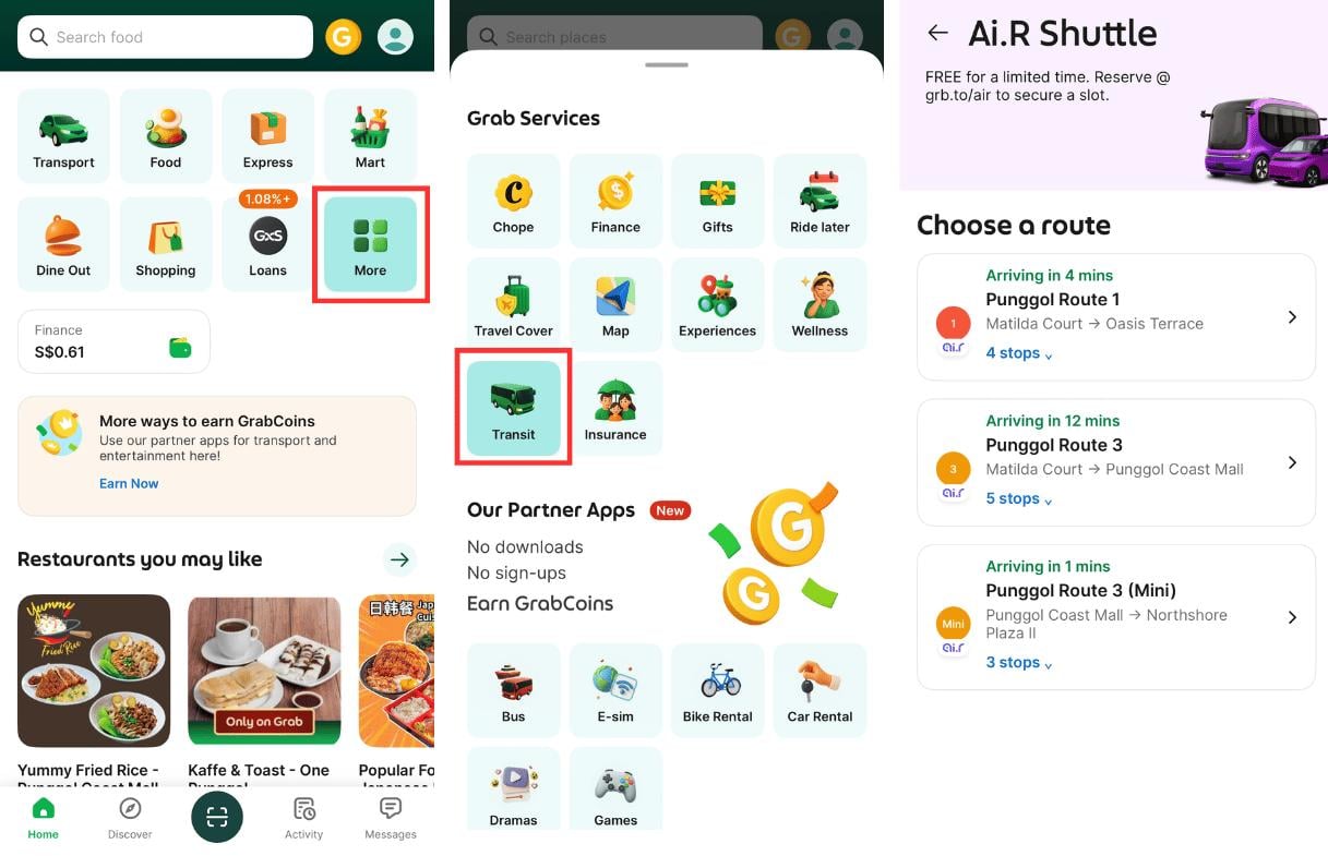 Self-driving Shuttles Punggol - Grab App (1)