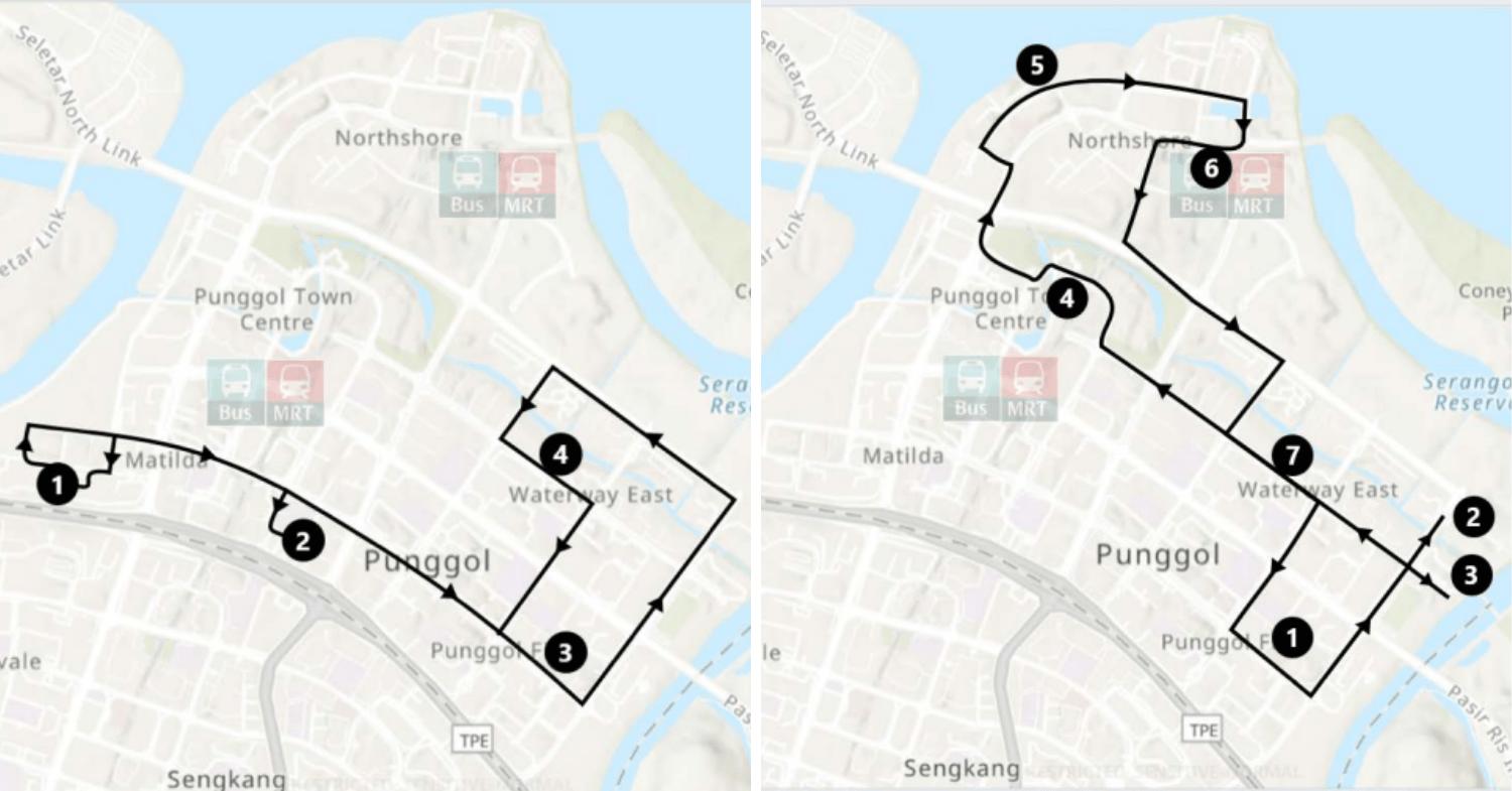 Self-driving Shuttles Punggol - Route 1 and 2