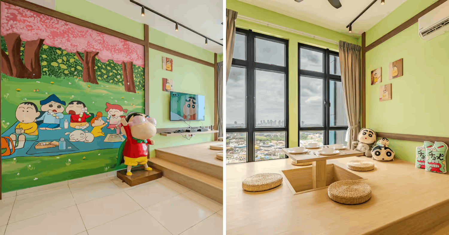 Shin-chan Airbnb living room