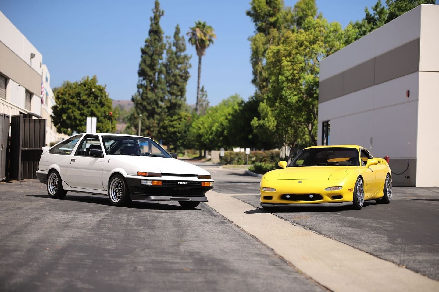 Toyota AE86 and Mazda RX-7
