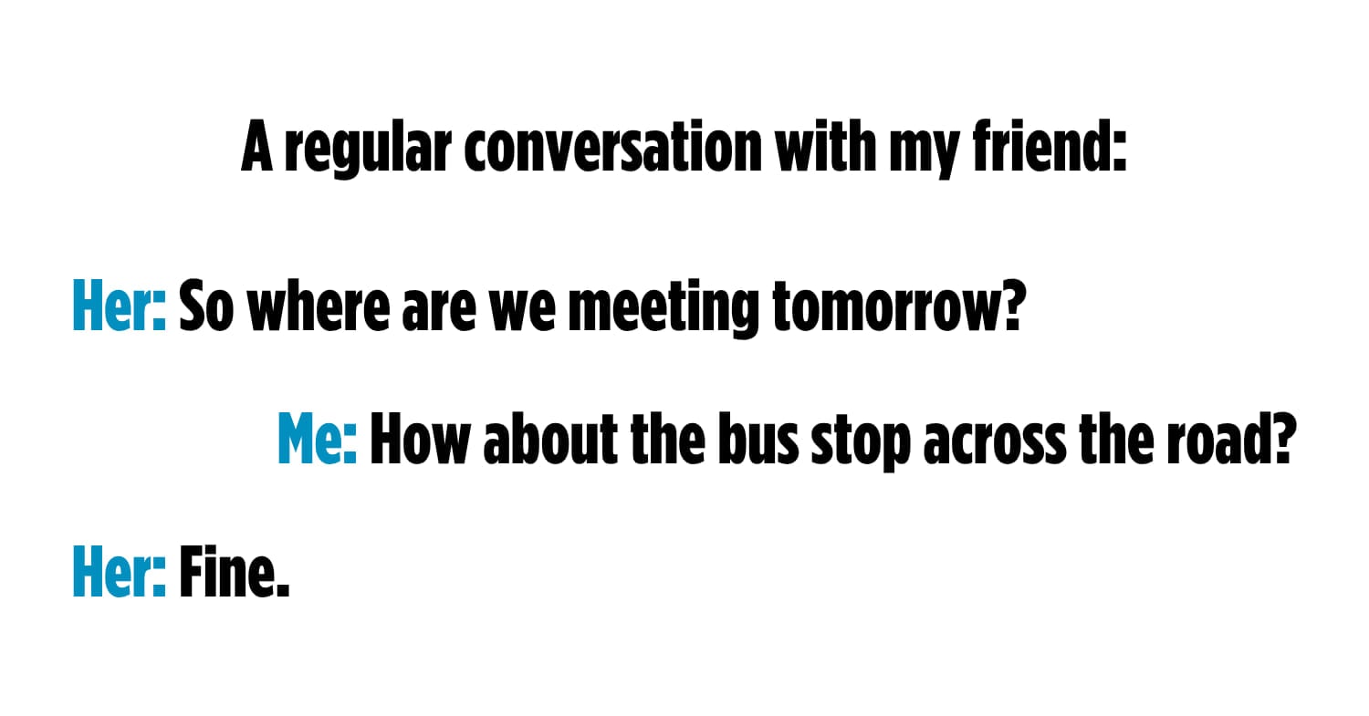 Conversation with a friend