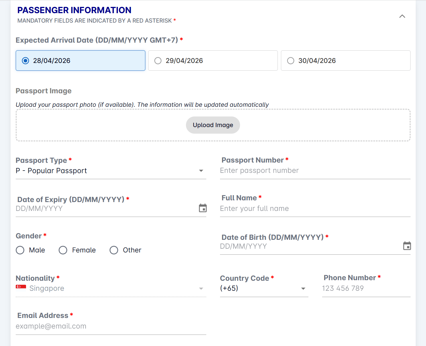 Passenger information