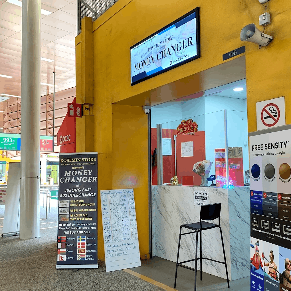 best money changers in singapore - rosemin store money changer jurong east bus interchange 