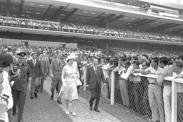 heritage buildings saved from demolition singapore queen elizabeth ii visiting singapore turf club at bukit timah racecourse 