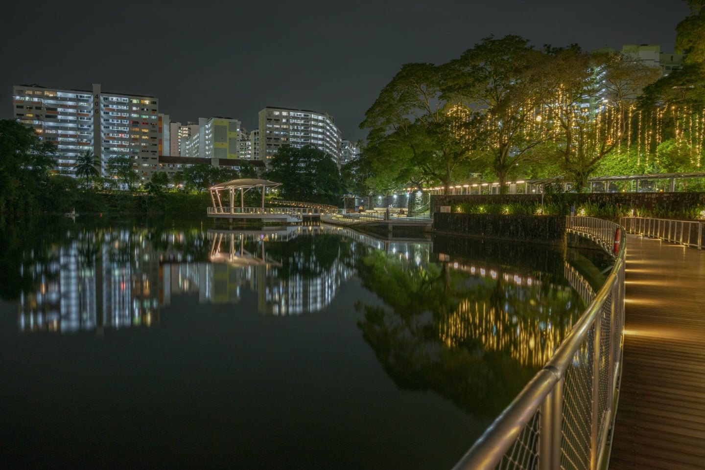 pang sua pond - night view