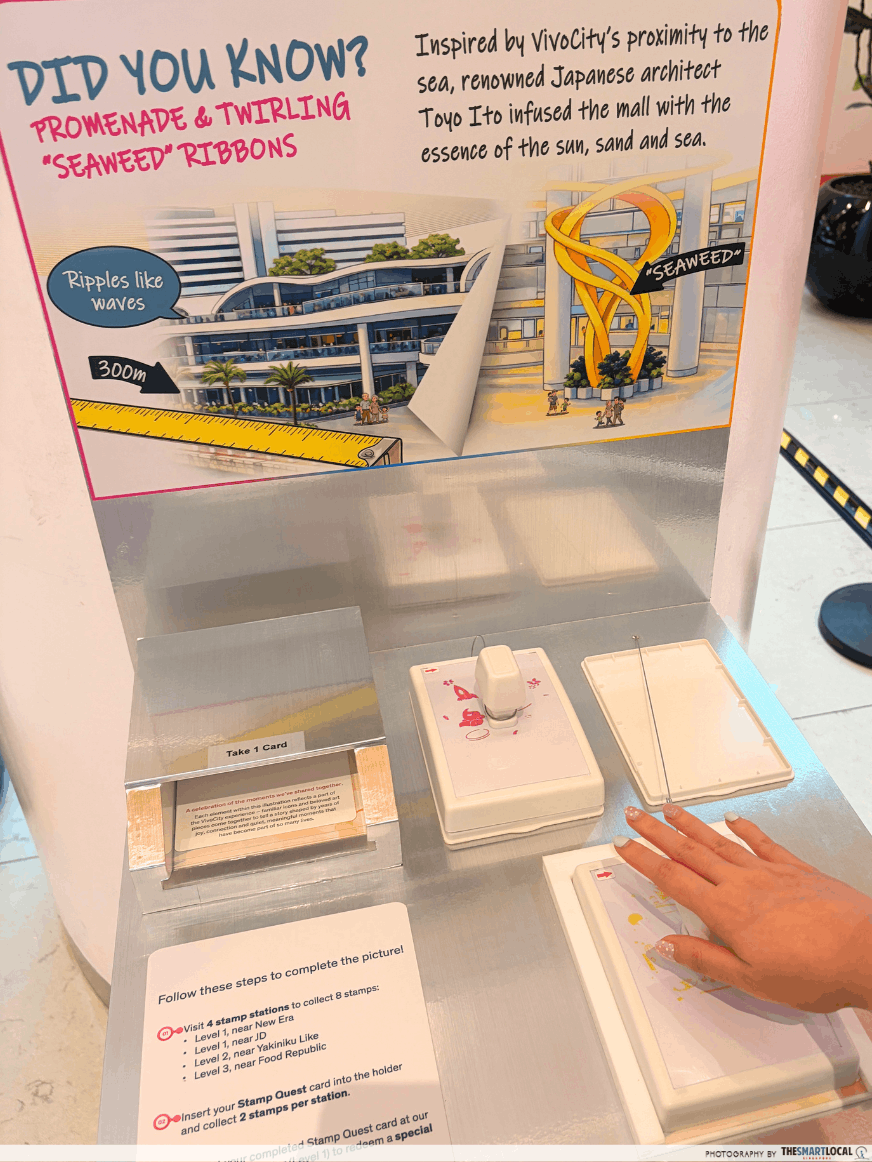 Vivocity 20th anniversary stamp rally station