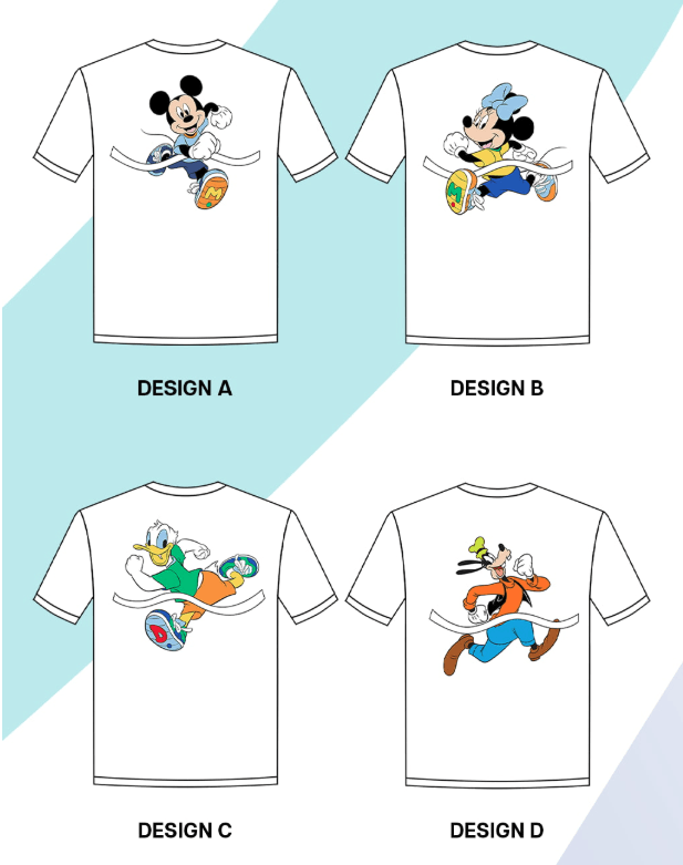 Back view of Disney Run Singapore race shirt