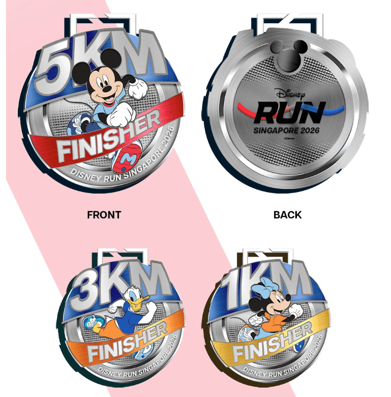 Finisher's medal for Disney Run Singapore