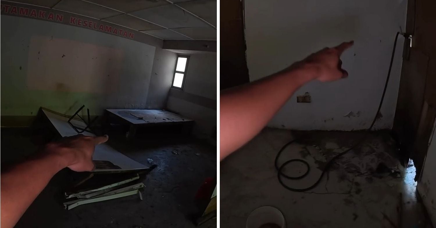 Kolej YPJ Bukit Senyum - makeshift bed, water pipes