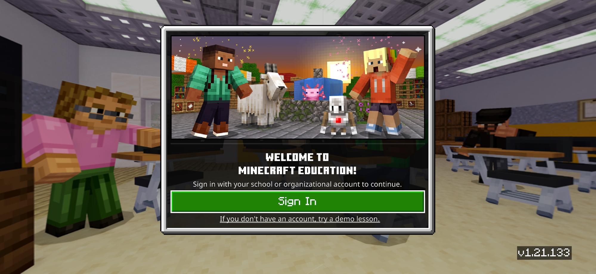 Minecraft Education - Sign in