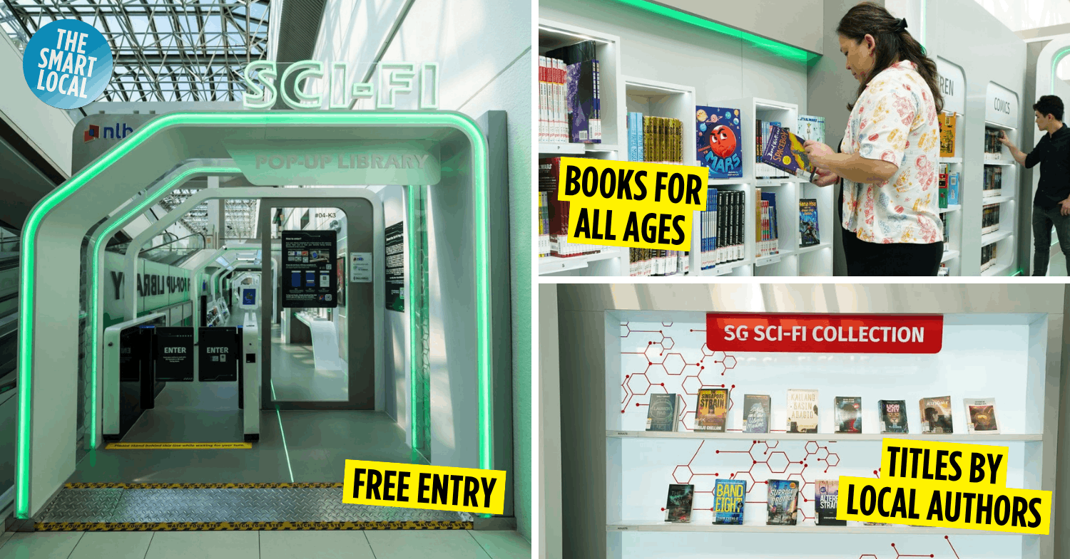 There’s A Futuristic Self-Service Library At Parkway Parade, With Almost 4,000 Sci-Fi Books To Browse