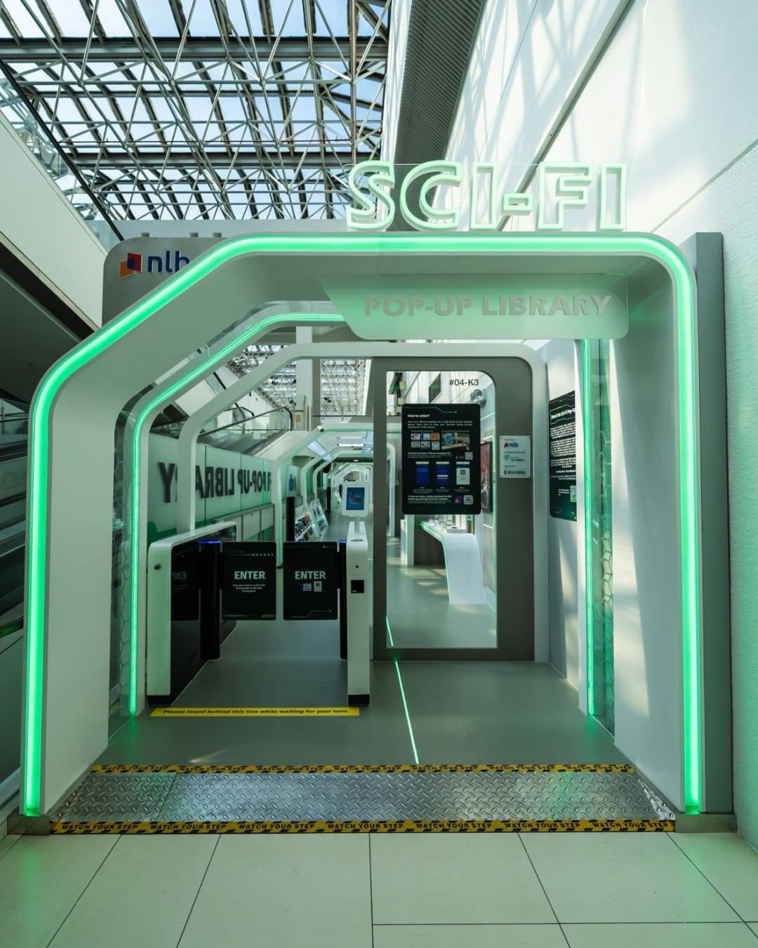 Entrance to the Sci-Fi Pop-up Library