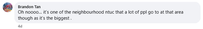 Supermarket Facebook Comment