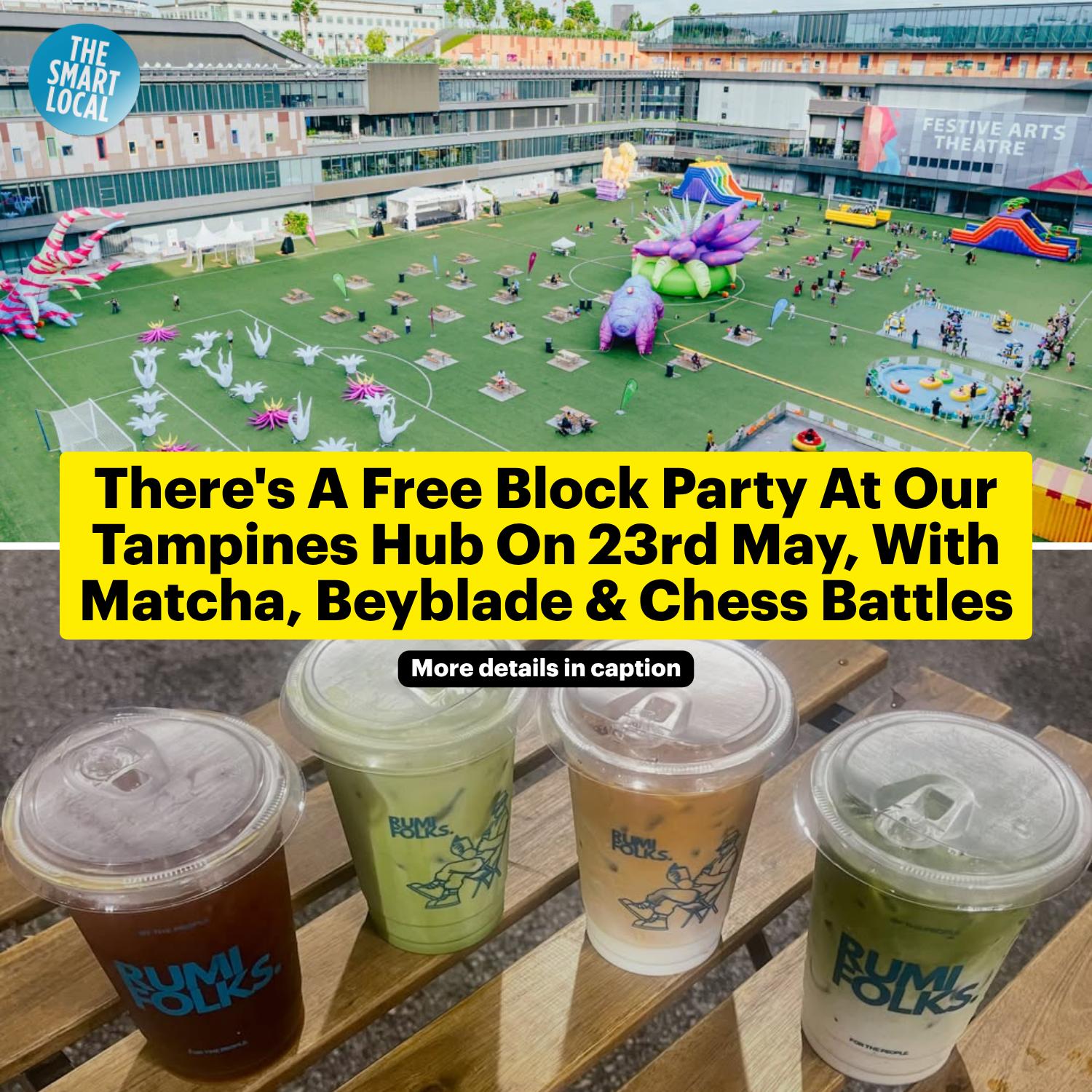 There’s A Free Block Party At Our Tampines Hub This May – Matcha, Beyblade Battles & Street Chess