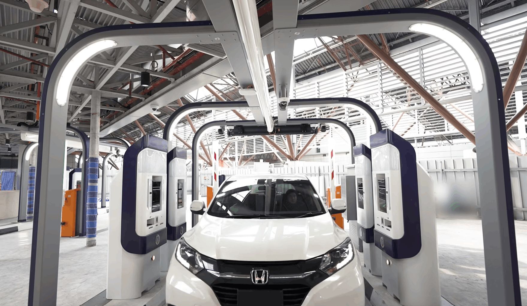 Automated Passenger Clearance System car drving through