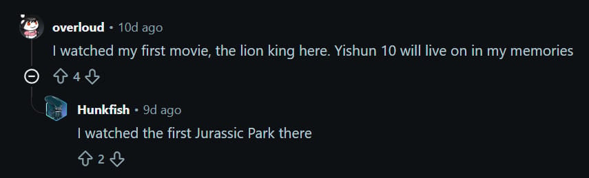 YISHUN 10 MEMORIES COMMENT