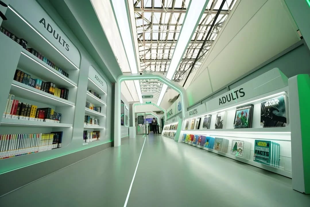 sci-fi pop-up library