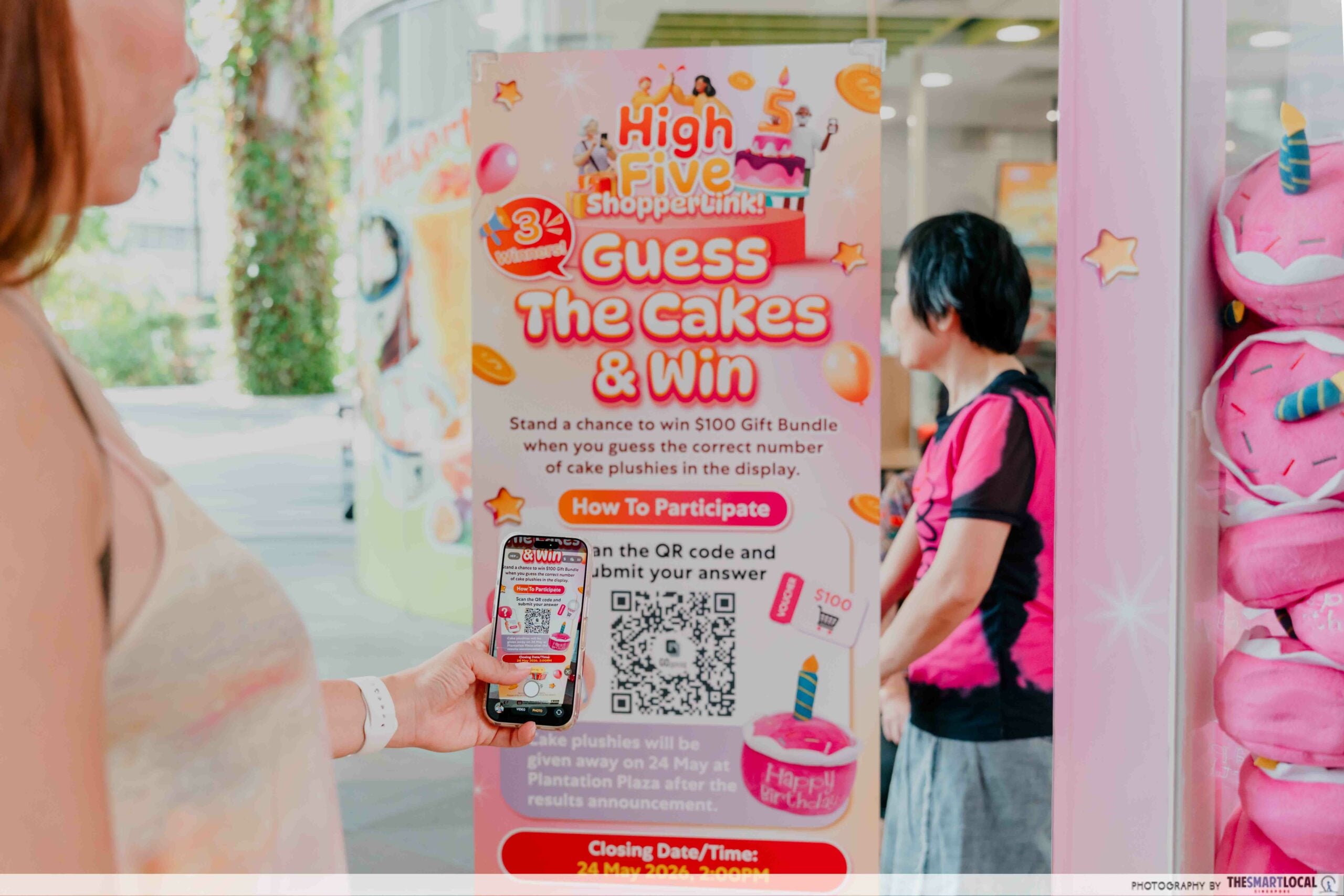 shopperlink 5th birthday - guess the cakes qr code