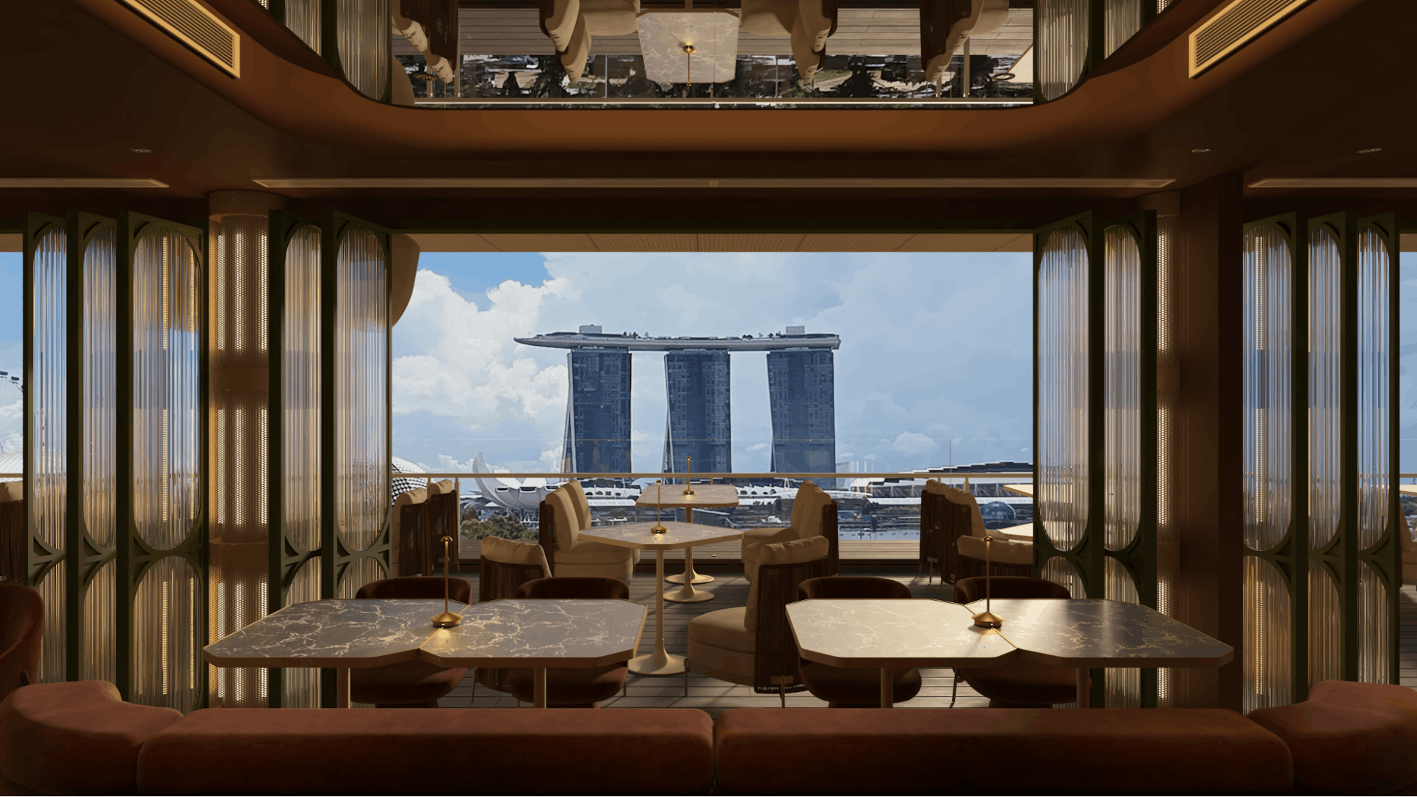 8 most romantic bus routes in singapore - milli sky dining & bar national gallery