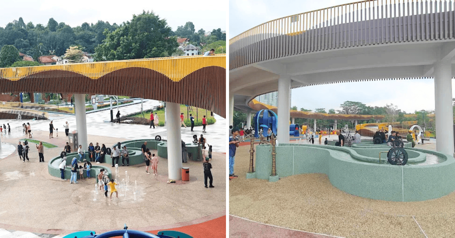 Water play areas at Danga Park