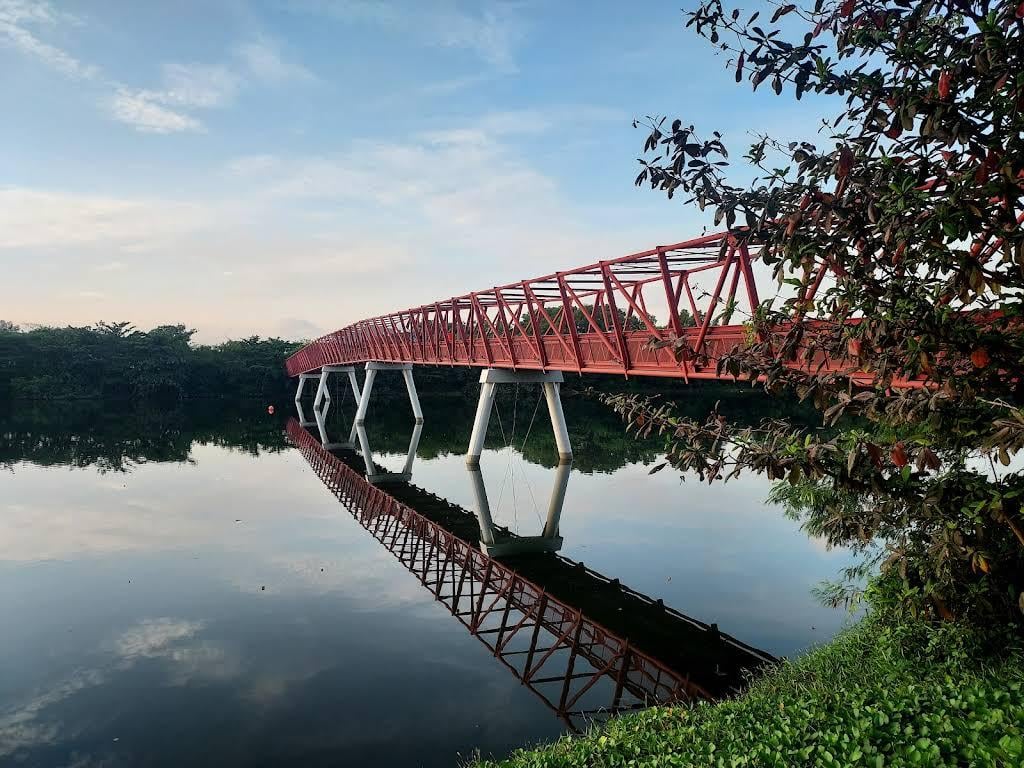 Rollerblading trails Singapore - Lorong Halus Red Bridge