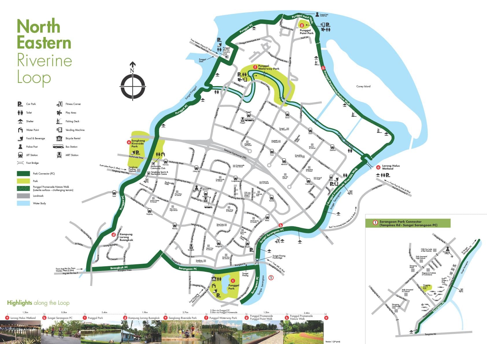 Rollerblading trails Singapore - North Eastern Riverine Loop