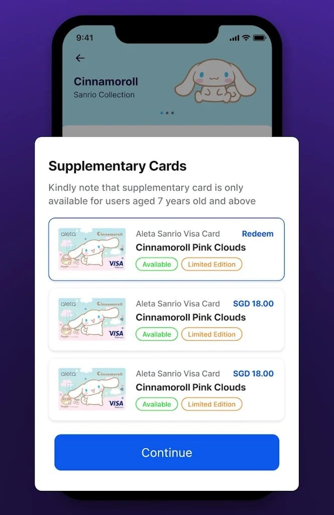 Supplementary cards