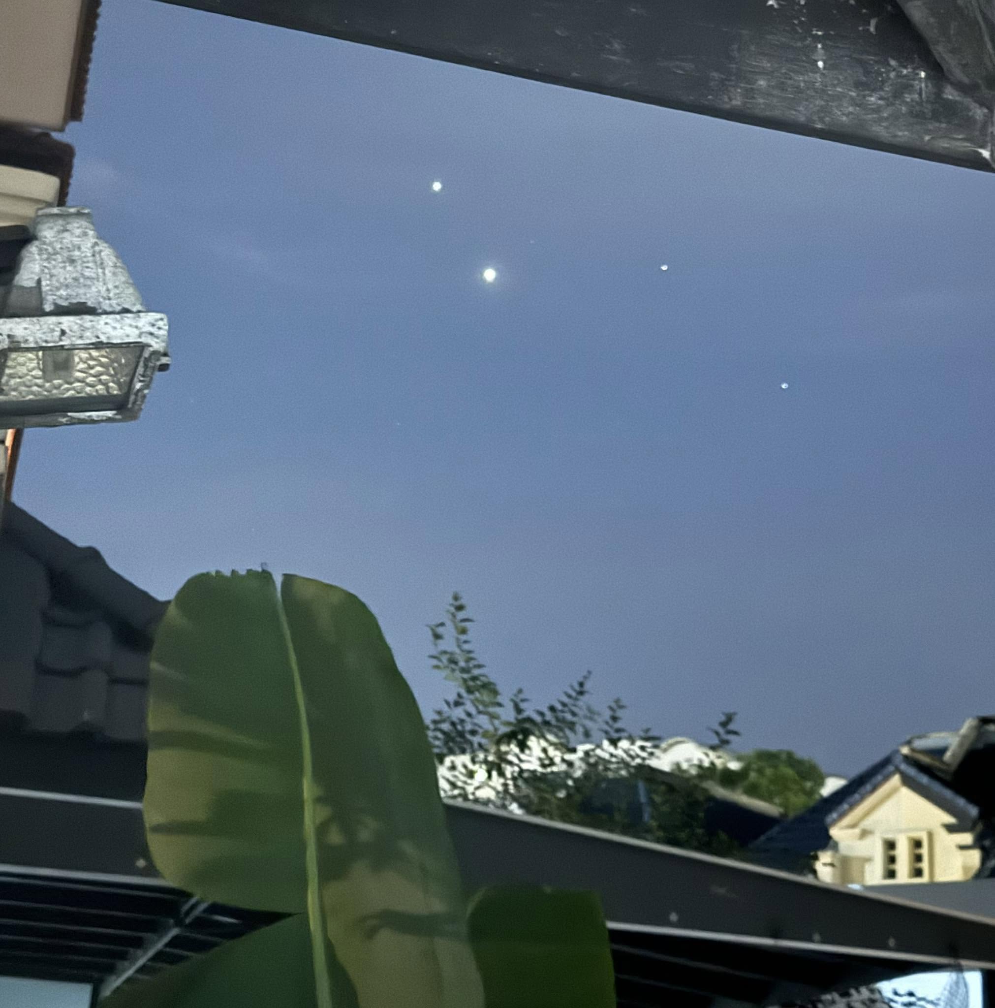Venus and Jupiter in the night sky