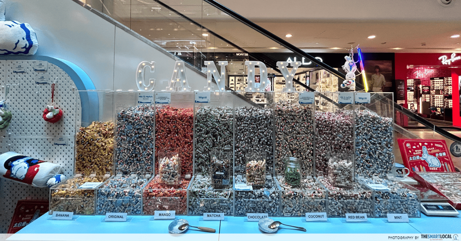 White Rabbit candy aisle