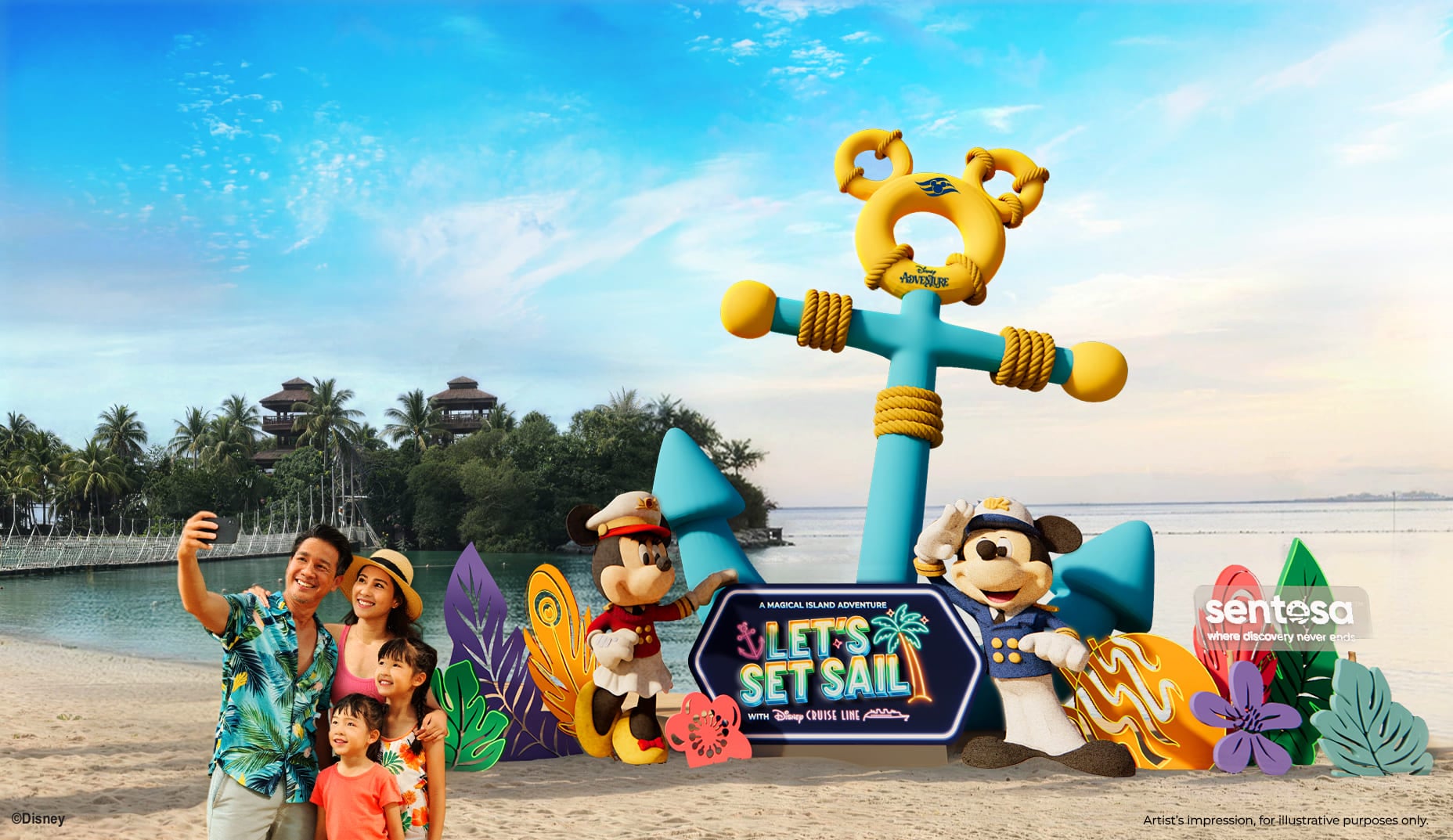 disney adventure sentosa - Captain Mickey Mouse and Captain Minnie Mouse