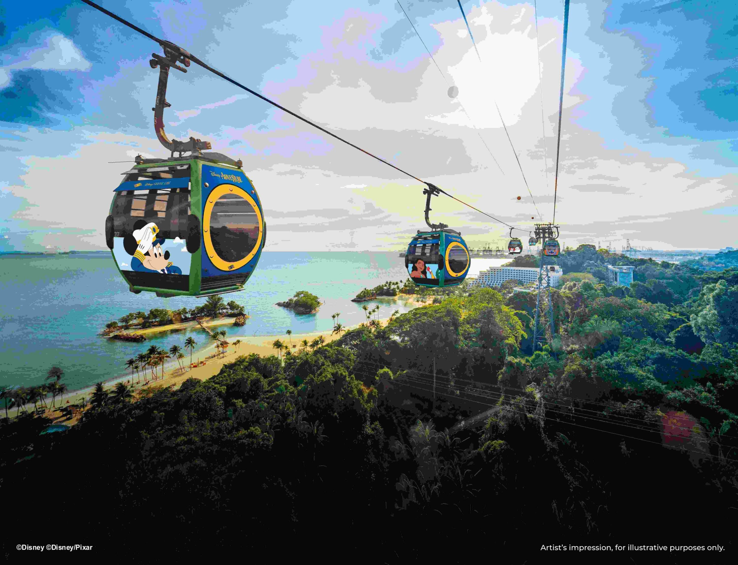 disney adventure sentosa -Singapore Cable Car - Sentosa Line (1)