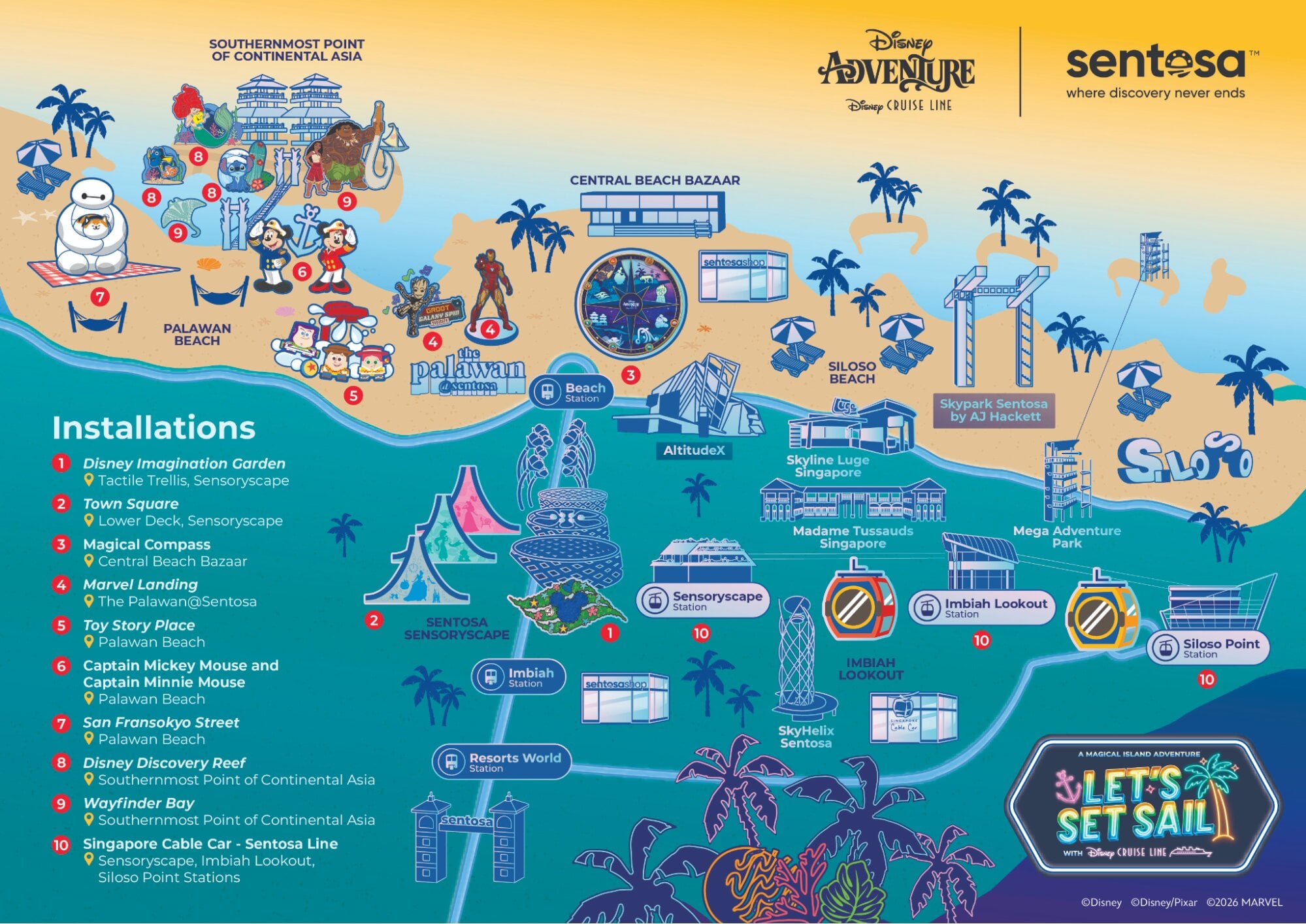 disney adventure sentosa - map