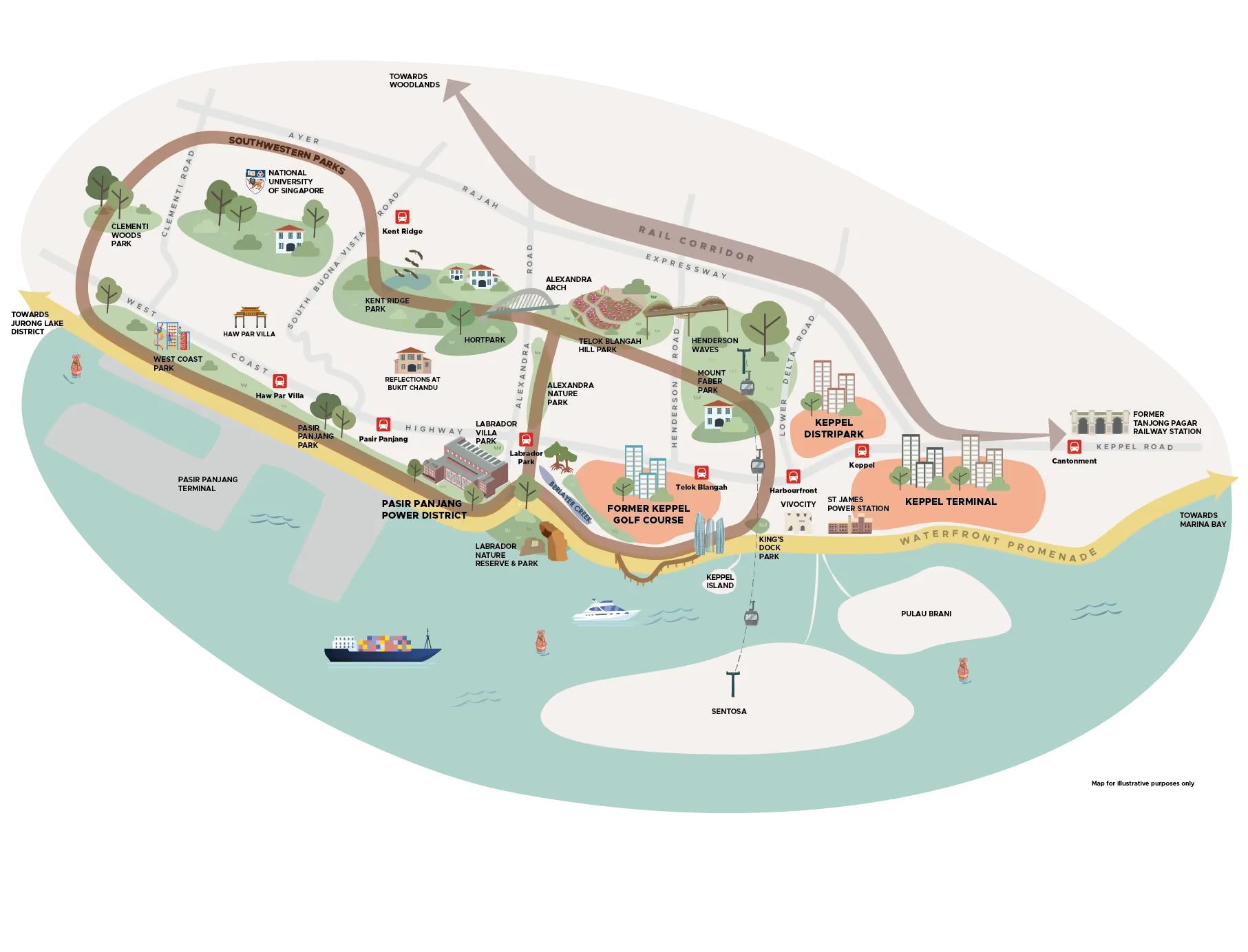 greater southern waterfront - map