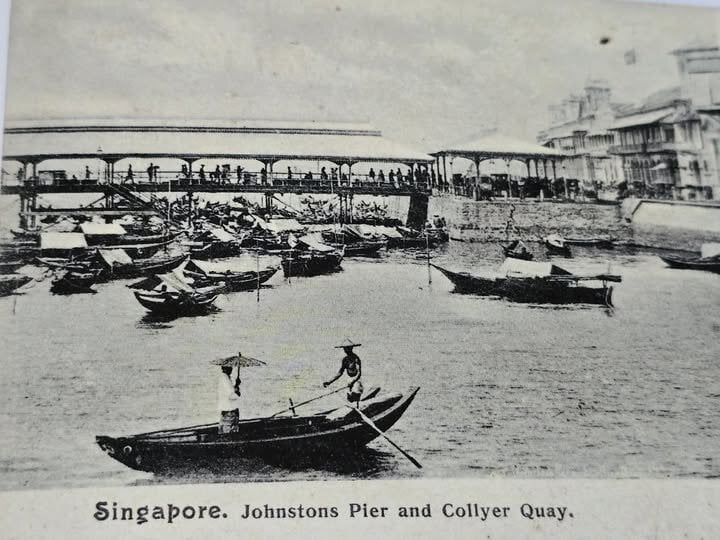 johnston pier - sampans at johnston pier