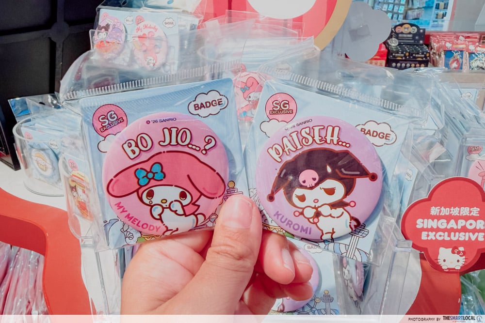 sanrio chinatown - bojio paiseh badge