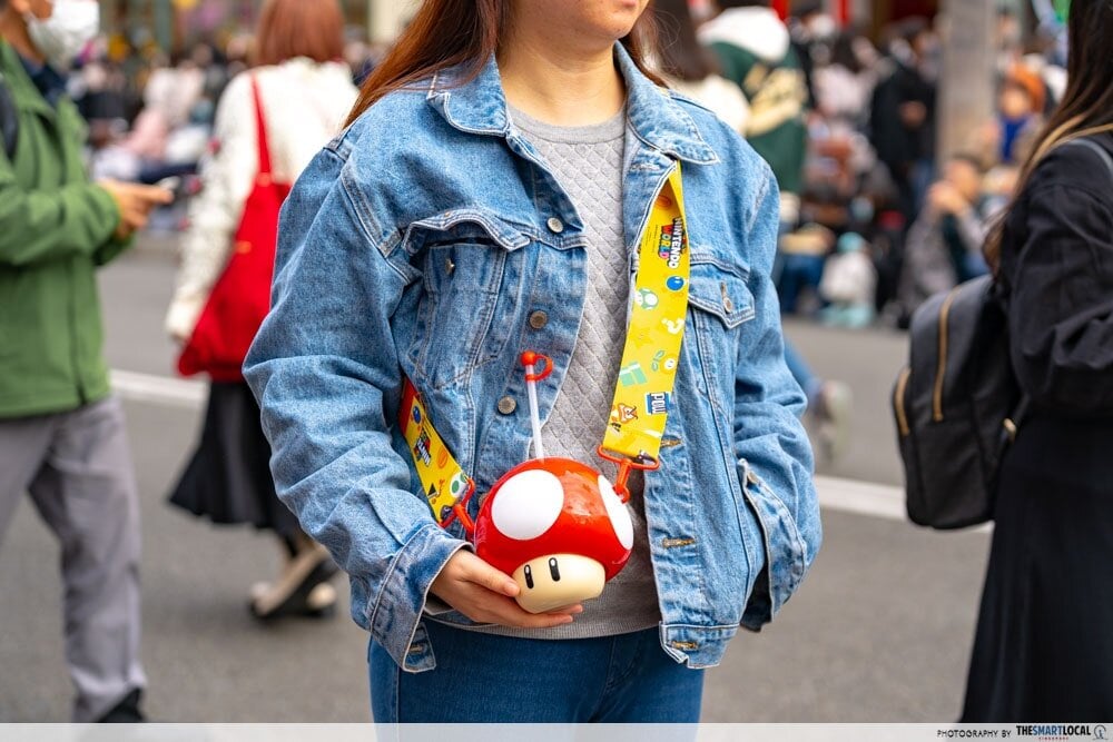 super nintendo world - toadstool bag