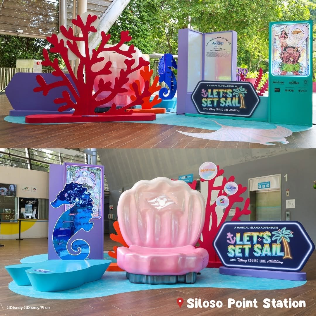$2 sentosa cable car - siloso point station disney