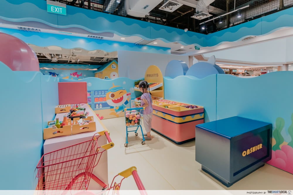 Mini supermarket at Baby Shark indoor playground