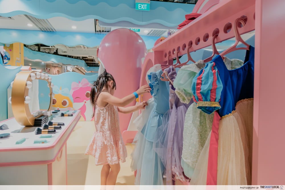 Picking out princess dresses