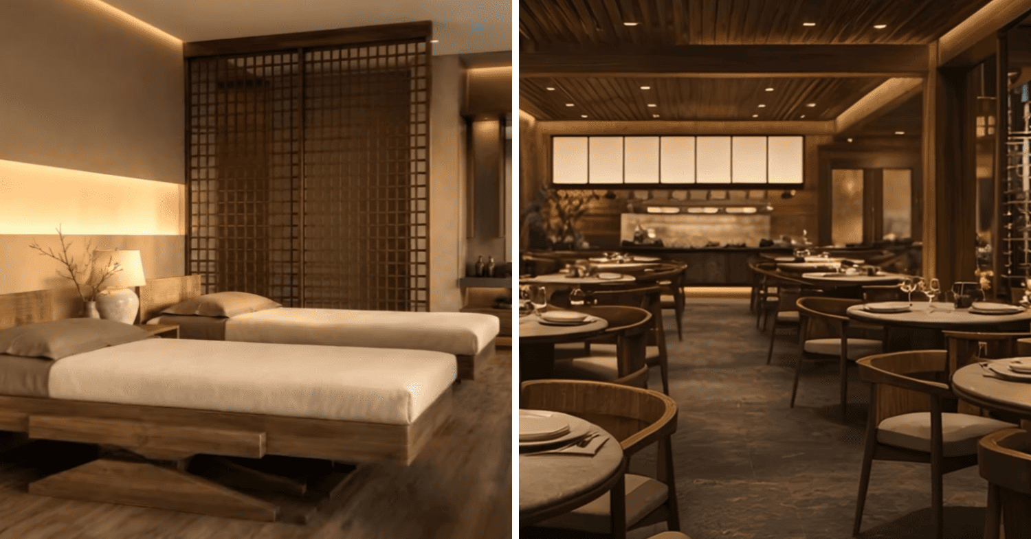 Massage room & dining area