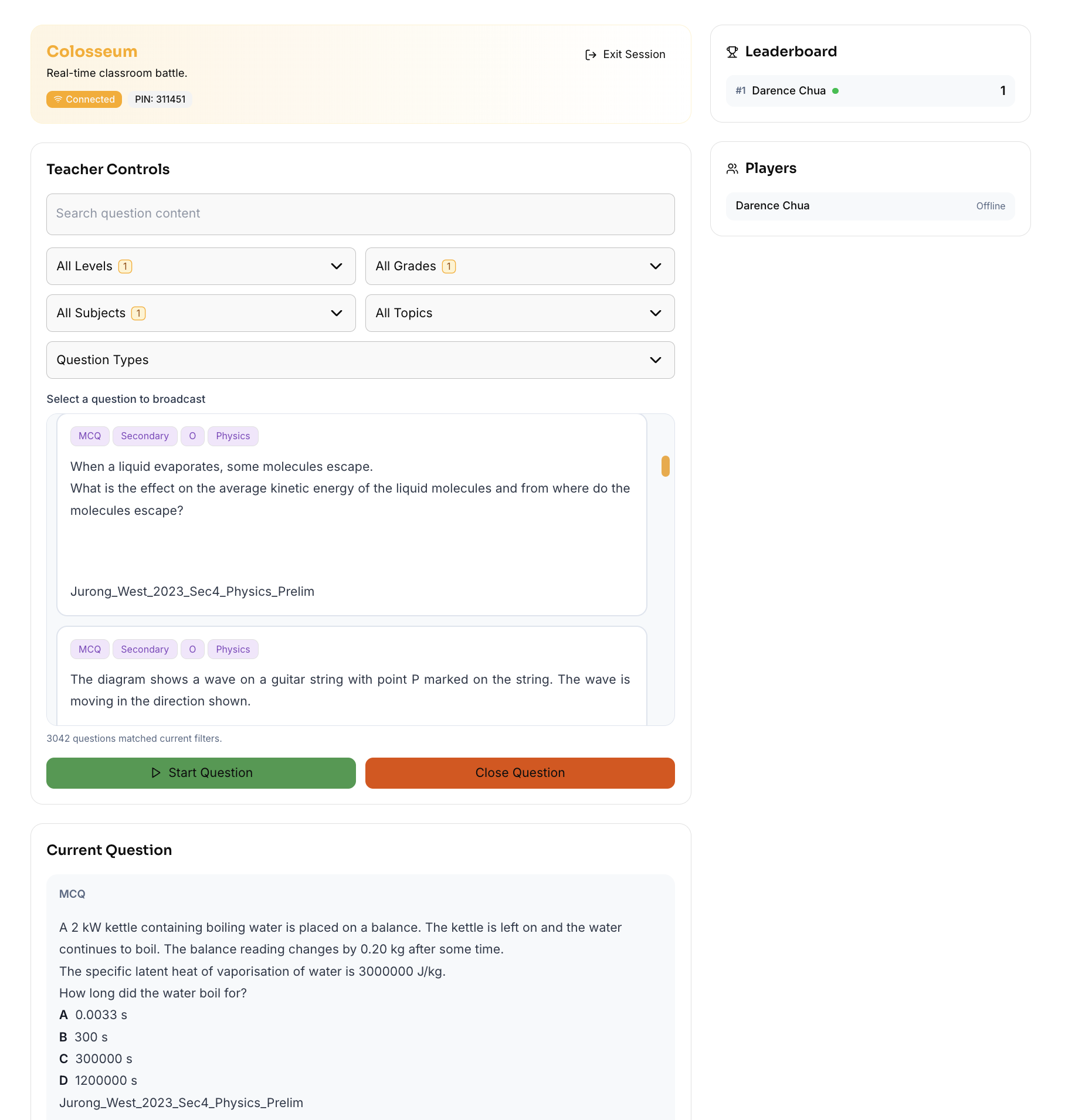 Pyramid AI Teacher Controls