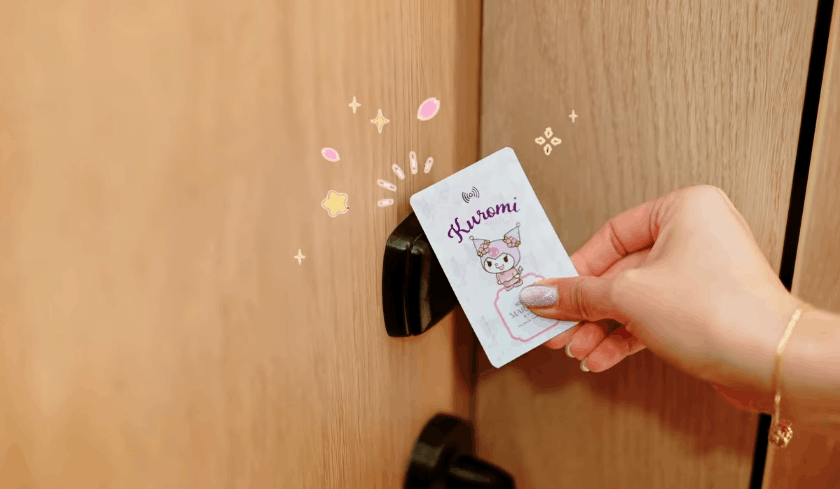 Sanrio hotel room keycard