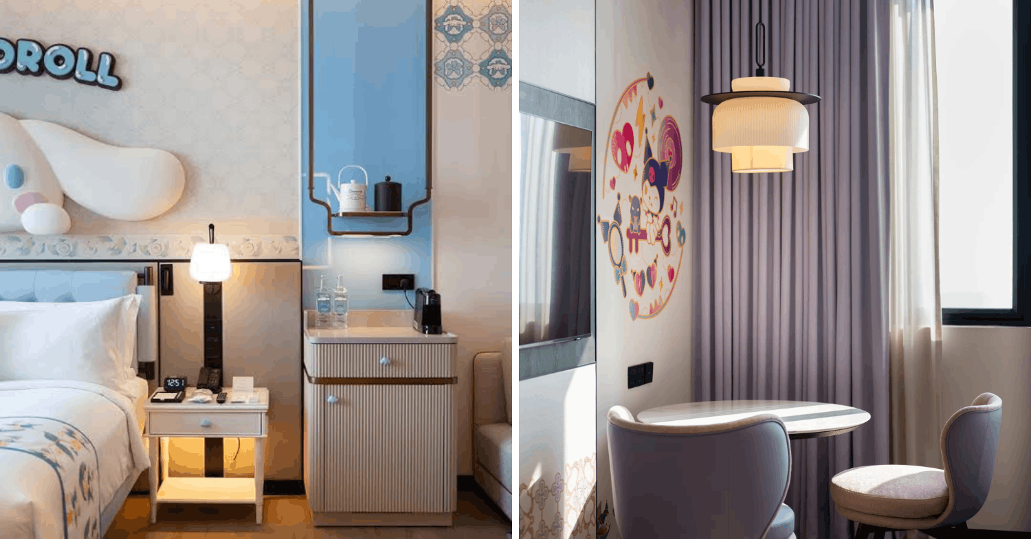Sanrio Characters hotel room decor