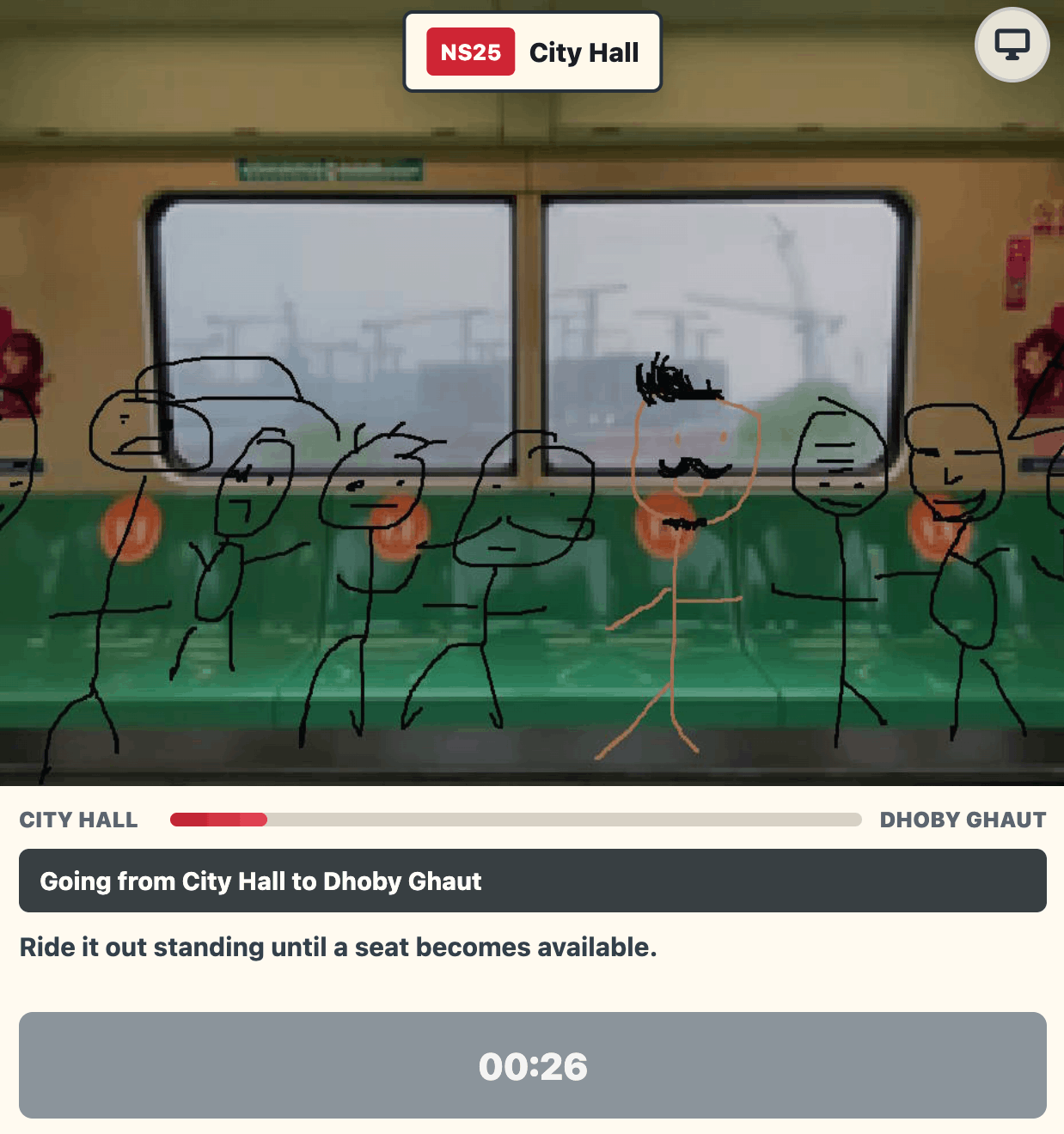 Singapore-themed games - train to bishan