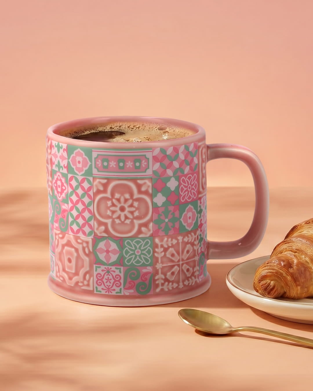 Peranakan Patchwork Ceramic Mug 12oz