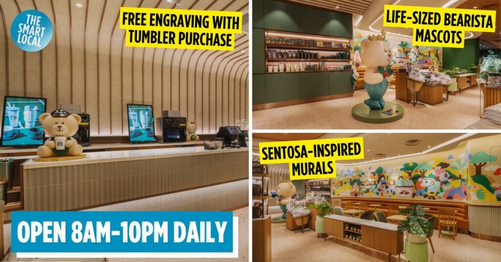 There’s A New Starbucks Store On Sentosa With SG's First Engraving Bar & Giant Bearistas
