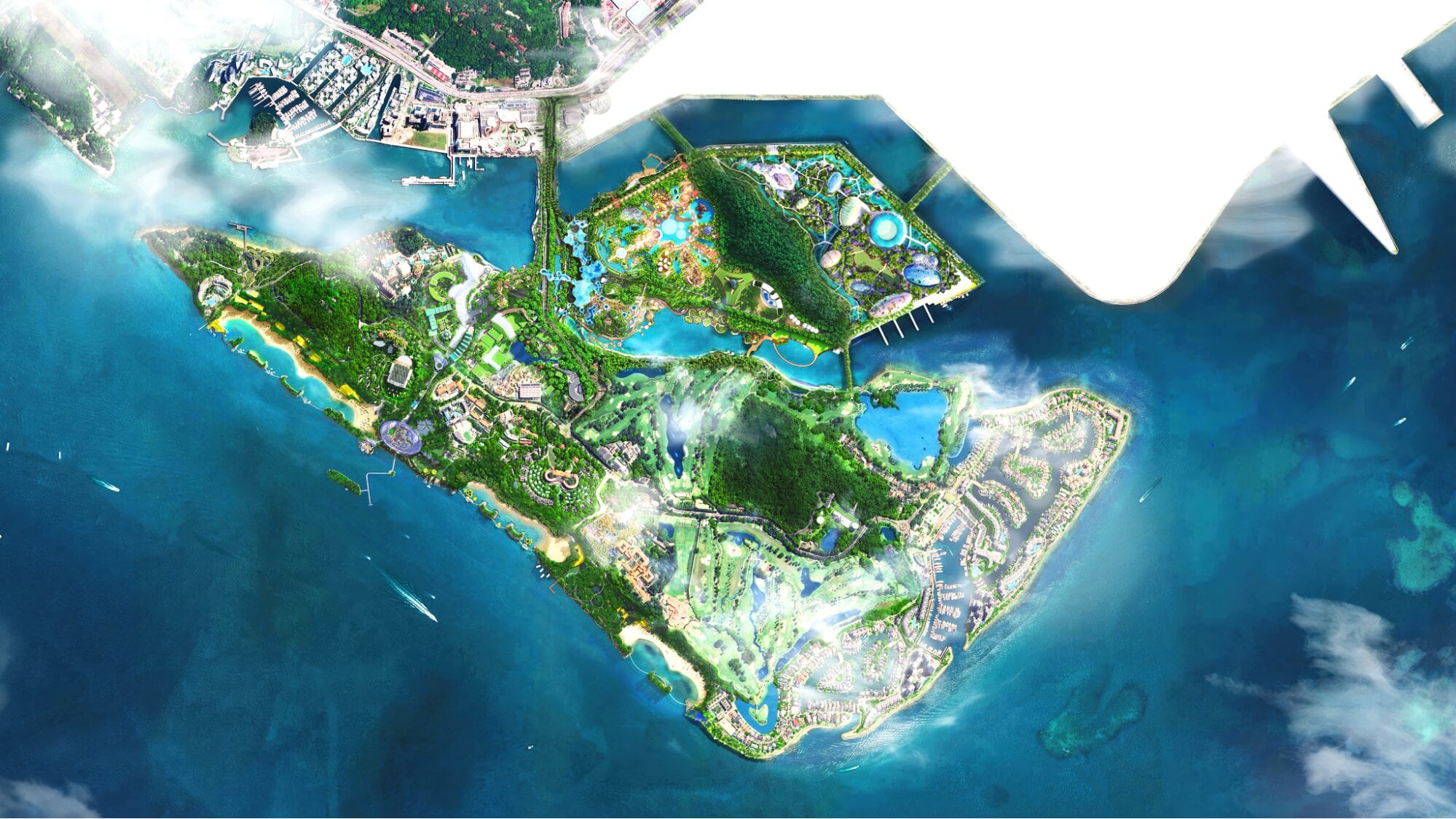 greater sentosa master plan - aerial plan