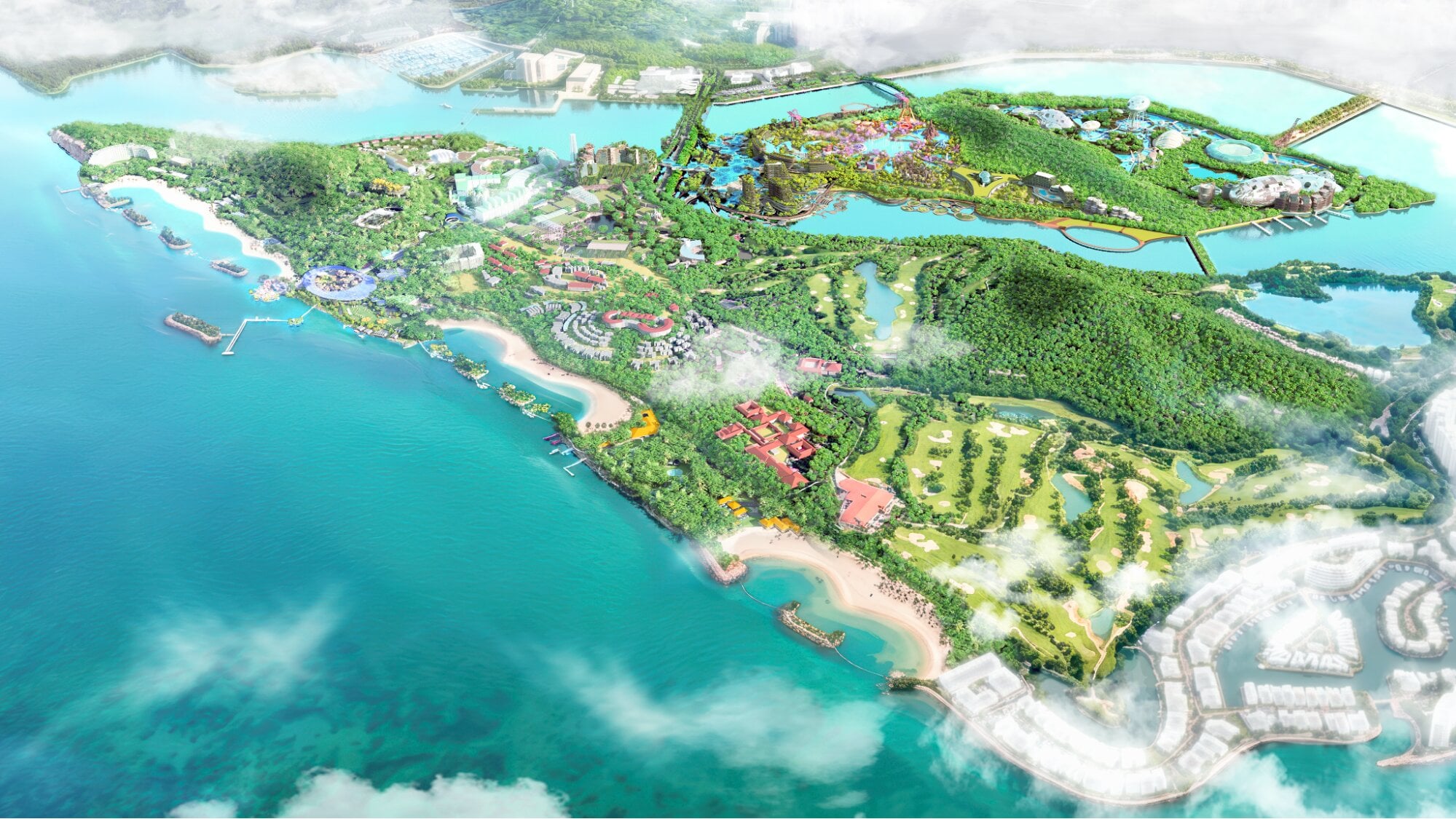 greater sentosa master plan - birds eye view